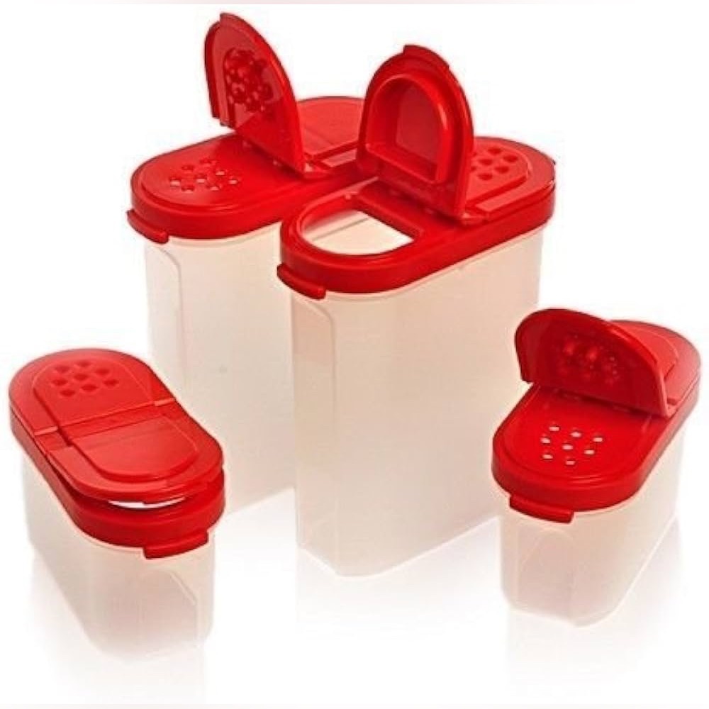 Tupperware Modular Mates Spice Set (11-Piece) – Red & Sheer Ice